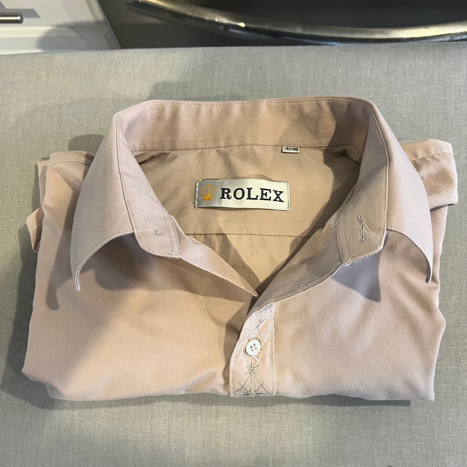 Rare Rolex Mens Dress Shirt In Size 41 18 12